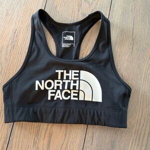 The North Face Women's Black and White Logo Sports Bra